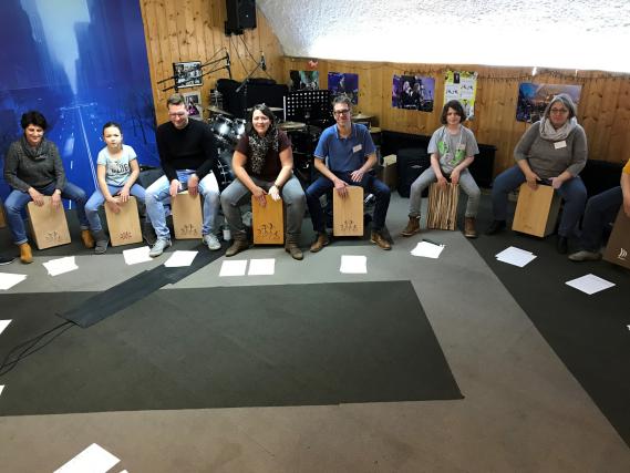 Cajon Power-Day Februar 2020 in Plüderhausen Gruppenfoto 2